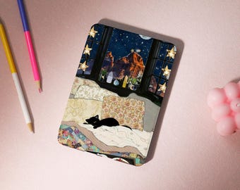 Kitten falling asleep Kindle case,Kindle cover,Paperwhite case 12th,Kindle cover,Acrylic case With Hand Strap,Kindle case with auto wake