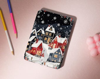 Snowy Village Kindle Case, Kindle Cover for Kindle Paperwhite 1/2/3/4,Kindle 10/11/12th Case, Kindle Paperwhite Acrylic Case With Hand Strap