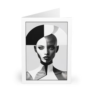 Retrato fotográfico de moda / Impresión artística / 5 postales con sobres / Tarjeta de felicitación grande de 15 x 20 cm / Recuerdo enmarcable / Ideal para regalar