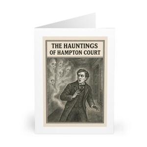As Assombrações de Hampton Court | Terror Vitoriano | 5 Postais com Envelopes | Cartão de Saudações Grande de 15x20 cm | Lembrança para Emoldurar | Presentes