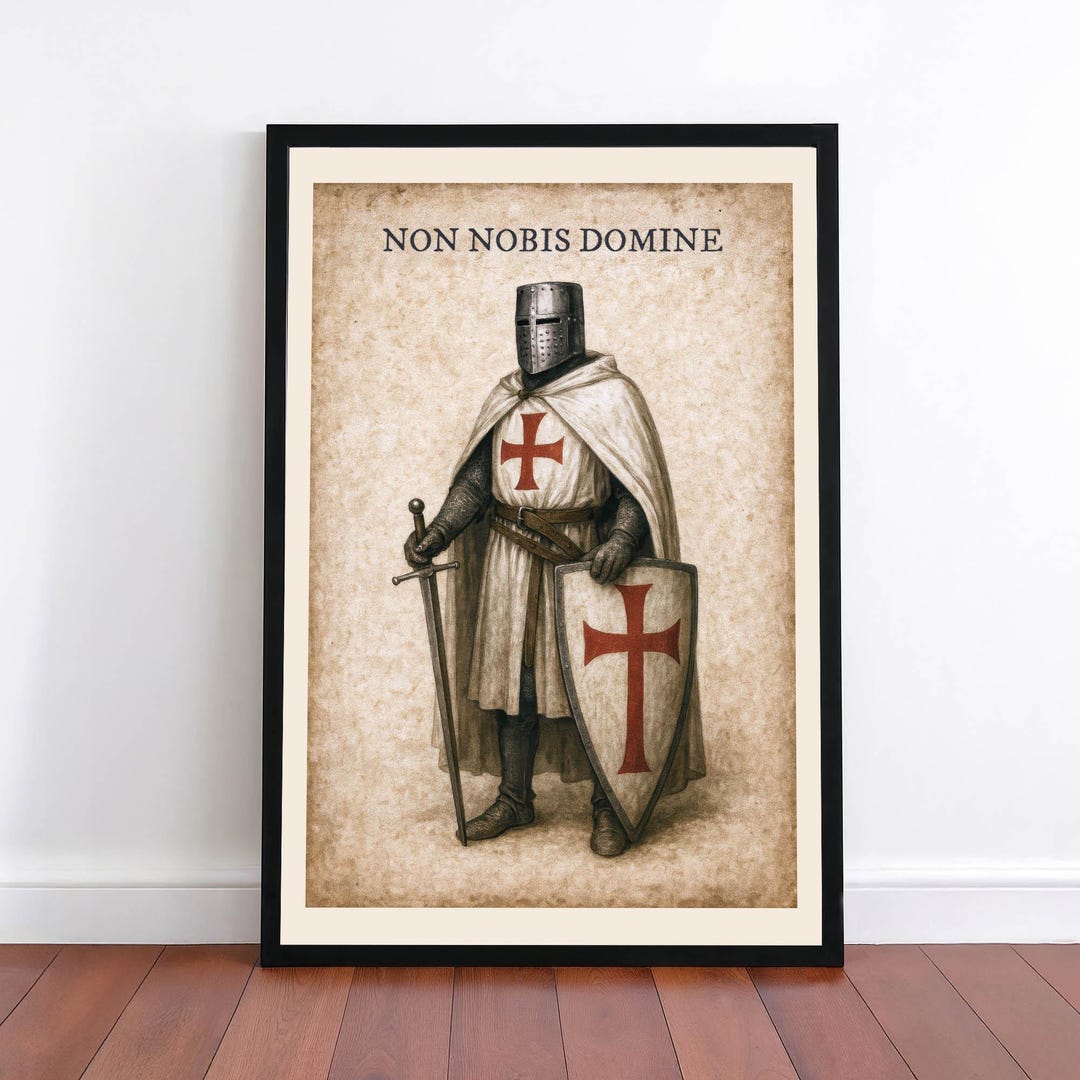 Knights Templar Art Poster: Medieval Crusader Print - Etsy
