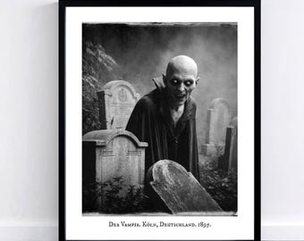 Vintage Vampire Art Poster: Gothic Horror Giclée Print