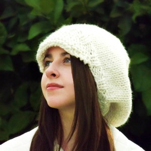Knitting Pattern - Slouchy Hat Adult pattern