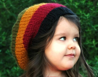 Knitting PATTERN-Baby Rasta Hat (Baby,Toddler,Child sizes)