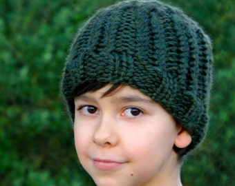 KNITTING PATTERN - The Greenwood Beanie (Baby, Toddler, Child, Adult Man sizes)