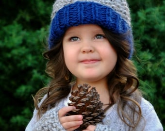 Knitting Pattern - The Alpine Beanie and Mittens Set (Baby, Toddler, Adult sizes)