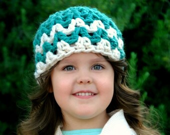 Crochet Pattern - The Aquarius Beanie (Baby, Toddler, Child sizes)