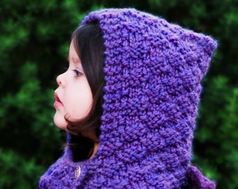 Knitting PATTERN-The Dragon Hooded Cowl (Baby,Toddler,Child,Adult sizes)