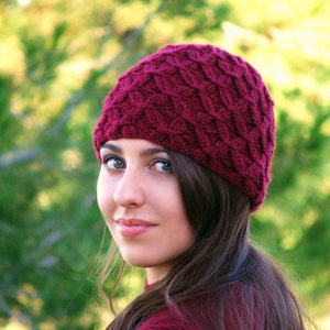 Strickanleitung - Strickmütze Strickanleitung PDF - Beanie Mütze Schnittmuster - Winter Accessoires