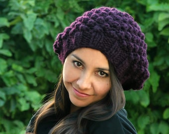 Knitting Pattern - Berry Slouch Hat
