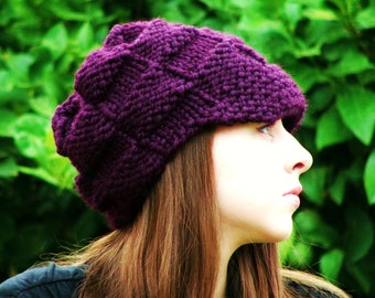 Hat Knitting Pattern - Enchanted Checkers Hat