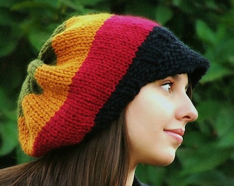 Knitting Pattern - Adult Rasta Hat pattern