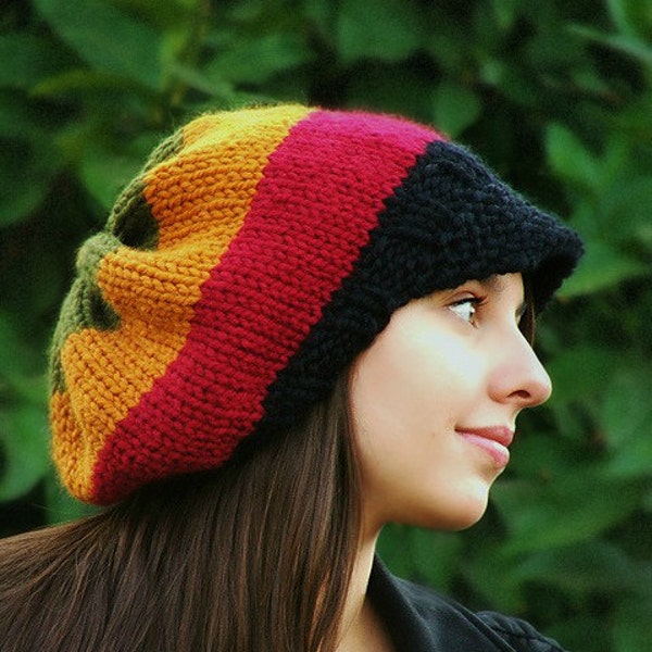 Knitting Pattern - Adult Rasta Hat pattern