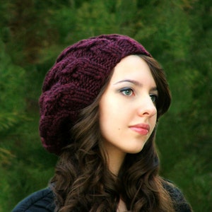 Knitting PATTERN-The Slouch Cables Hat