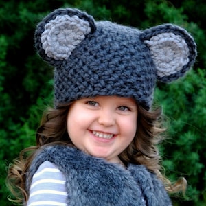 Crochet Pattern -The Meadow Mouse Hat (Newborn, Baby, Toddler, Child sizes)