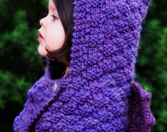 KNITTING PATTERN-The Dragon Hooded Cowl (Baby,Toddler,Child,Adult sizes)