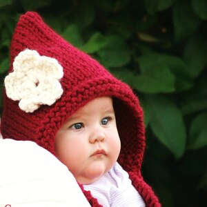 KNITTING PATTERN - Pixie Hood (Baby,Toddler,Child sizes) image 3