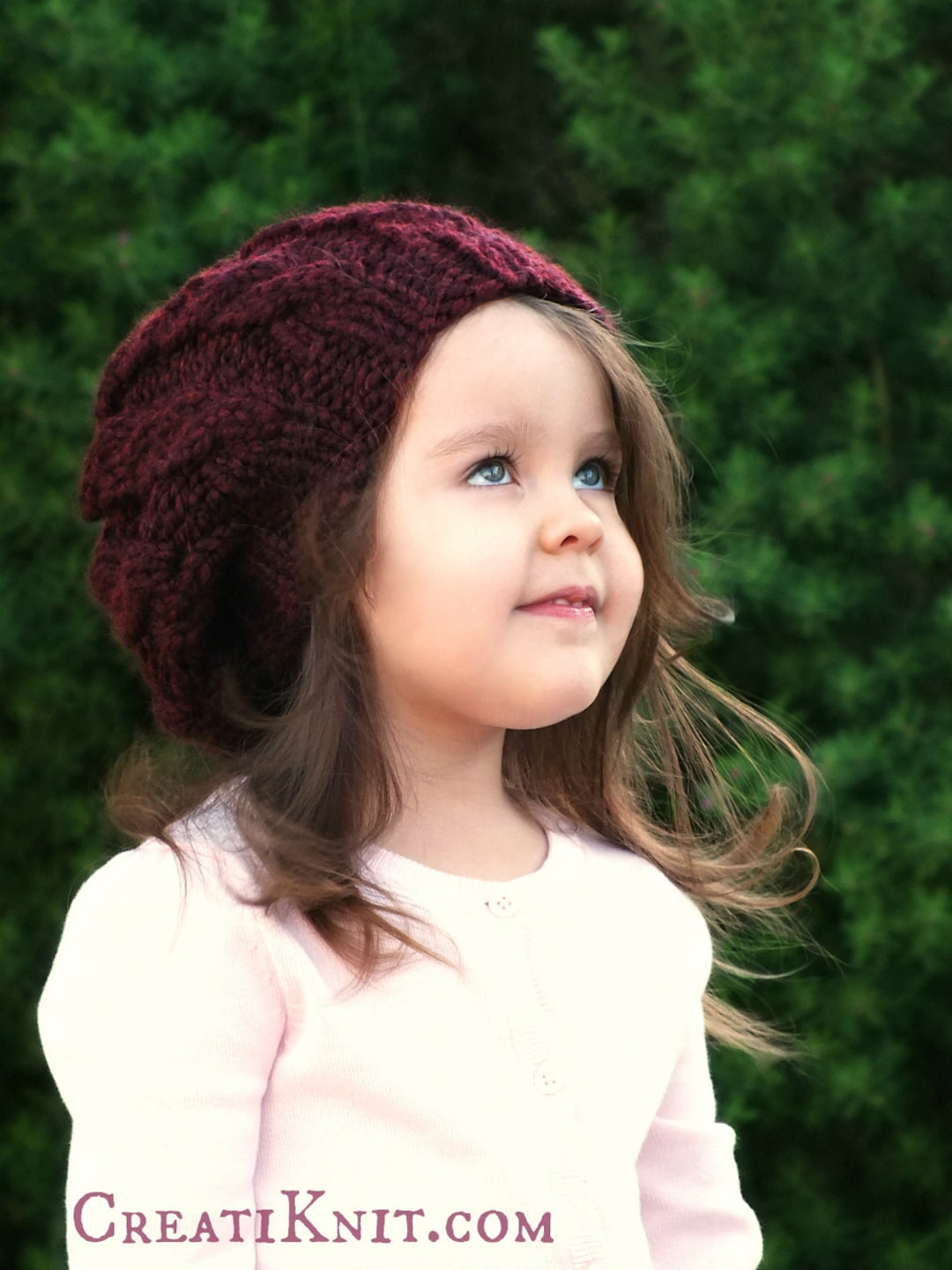 Cable Hat Knitting Pattern - Slouch Hat Pattern Slouch Beanie - Knit ...