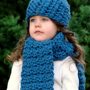 Crochet Pattern the London Hat & Scarf Set Baby Toddler - Etsy
