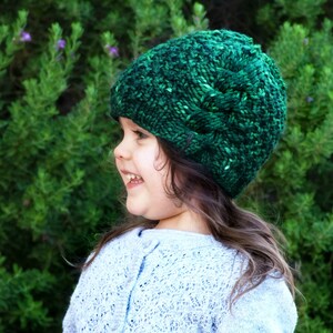 Knitting PATTERN- The Mermaid Braid Beanie (Baby, Toddler, Child sizes)