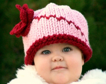 Knitting PATTERN-Baby Butterfly Hat (Baby,Toddler,Child sizes)