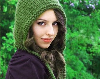 Knitting Pattern - Pixie Hat - Pixie Hood Pattern