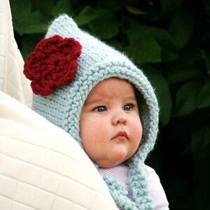 KNITTING PATTERN - Pixie Hood (Baby,Toddler,Child sizes) image 5