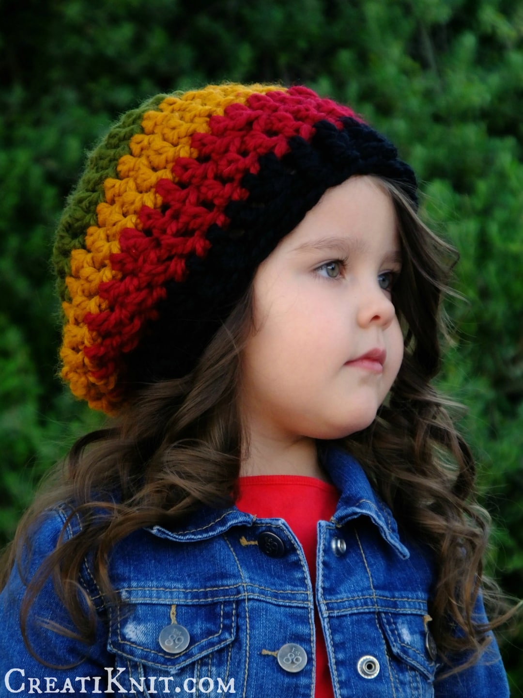Crochet Pattern - the Reggae Rasta Slouchy (baby, Toddler  display picture 3