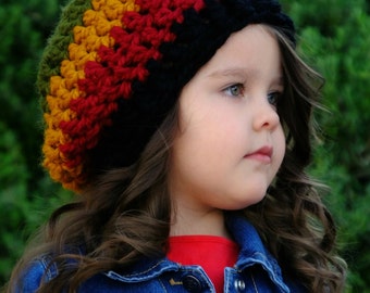 Crochet Pattern - The Reggae Rasta Slouchy (Baby, Toddler, Child sizes)