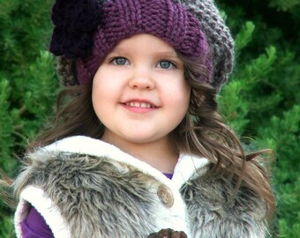 KNITTING PATTERN - The Florabella Slouchy (Baby, Toddler, Child, Adult) Sizes