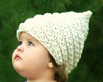 Baby Girl Clothes Newborn Gnome Hat Pointy Hat Gnome Hat Baby Knit Winter Hat Knitted Baby Girl Hat 0-6/12-48mo