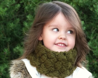 Neckwarmer Knitting Pattern - Knit Cowl Pattern - Baby Cowl - Knit Scarf Pattern - The Willow Warmer - Knits Sizes 3mos - 5yrs