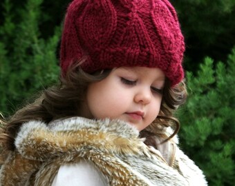 Knitting PATTERN-The Flowing Flames Hat (Toddler, Child, Adult sizes) Part of the Elements Collection