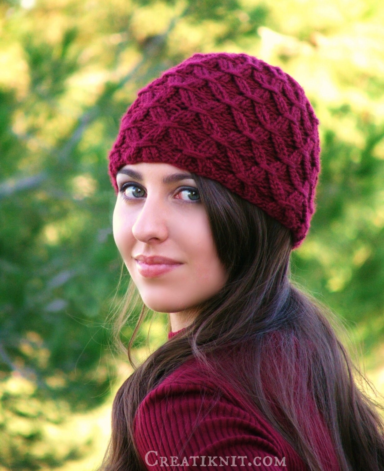 Knit Hat Knitting pattern PDF - Beanie 