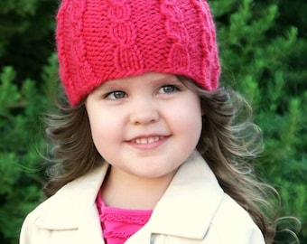 Knitting PATTERN-The Aurora Hat (Baby, Toddler, Child, Adult sizes)