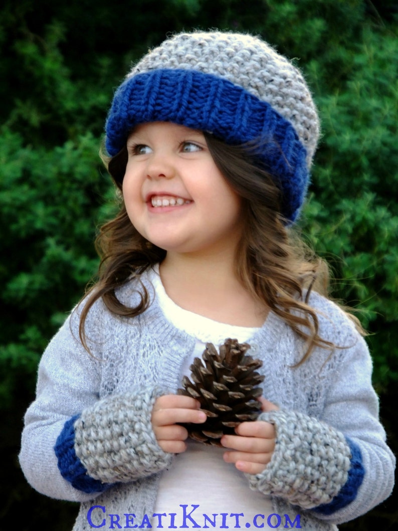 Knitting Pattern the Alpine Beanie and Mittens Set baby Etsy UK