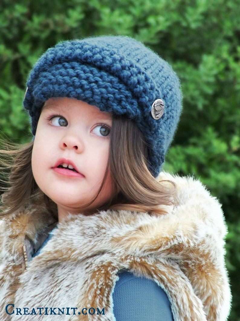 Casquette Gavroche Enfant Jaxon & James – Anthracite à Chevrons, Bandeau élastique, Laine/polyester