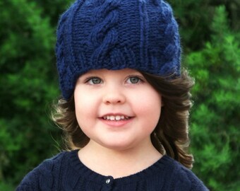 Knitting Pattern The Sapphira Beanie (Baby, Toddler, Child, Adult sizes)