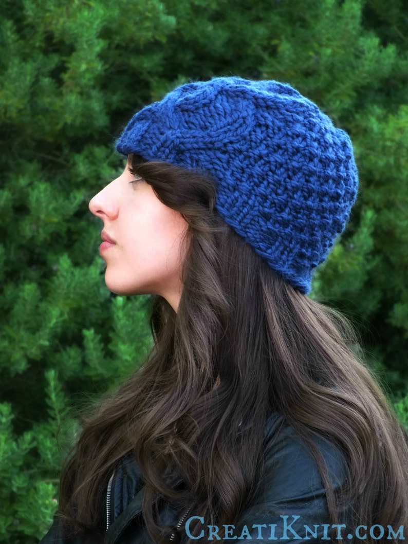 KNITTING PATTERN-The Celtic Cable Beanie image 3