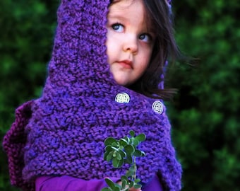 KNITTING PATTERN-The Dragon Hooded Cowl (Baby,Toddler,Child,Adult sizes)