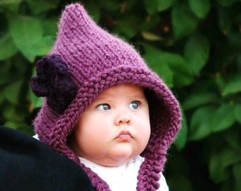 Knitting Pattern - Pixie Hood (Baby, Toddler, Child sizes)