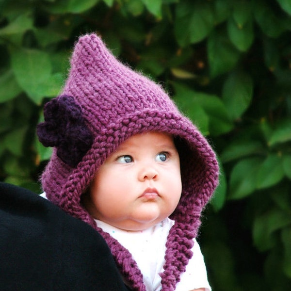 Knitting Pattern - Pixie Hood (Baby, Toddler, Child sizes)