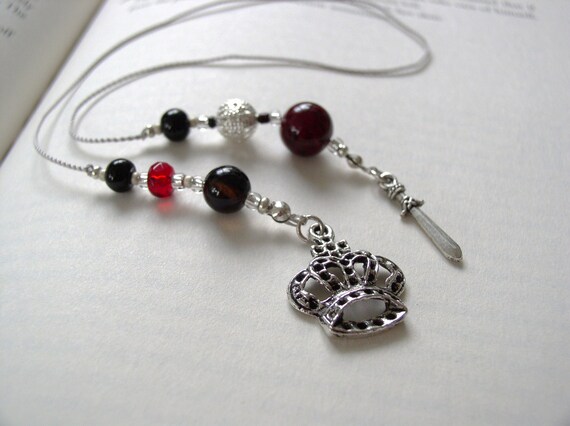 Beaded Wine Glass Bookmark- Book Thong- Gift for Book Lovers