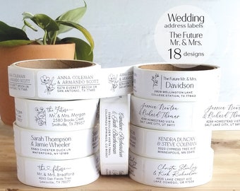 Wedding Address Labels | Return Address Label | Rolls & Sheet Labels | Stickers | The Future Mr Mrs | Two Names | Invitations