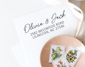 Custom Address Stamp Personalized Handwriting Self Inking Stamp | Custom Stamp for Wedding Invitations