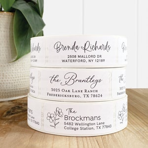 address labels on rolls. Great for wedding return address labels - Personalized modern & simple labels stickers for mailing invitations