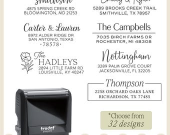 Address Stamp Personalized Modern Wedding Self Inking Stamp | Custom Stamp for Wedding Invitations