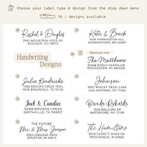 address labels on rolls. Great for wedding return address labels - Personalized modern & simple white or clear labels on easy to use rolls image 5