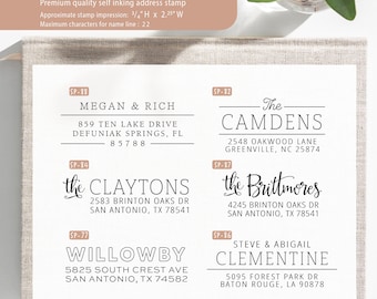 Modern Return Address Stamp | Great for Wedding Invitations and Save the Dates  | Wonderful New Home Gift | Calligraphy Family Stamp