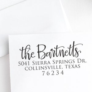 Return Address Stamp, Custom Return Address Stamp, Self Ink Return Address stamp, Wedding Stamp, Calligraphy Bartnett N2039 image 5